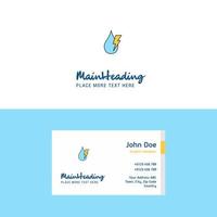 piatto acqua far cadere con attuale logo e visitare carta modello busienss concetto logo design vettore