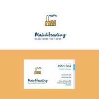 piatto industria logo e visitare carta modello busienss concetto logo design vettore