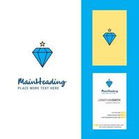 diamante creativo logo e attività commerciale carta verticale design vettore