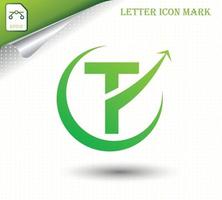 astratto lettera t logo design modello vettore