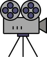 telecamera, video, cinema colore icona vettore
