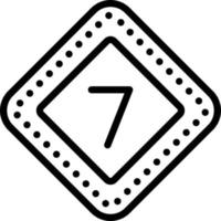 linea icona per Sette vettore