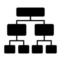 un icona design di diagramma di flusso, solido icona vettore