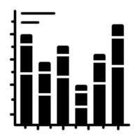 colonna grafico icona mostrando attività commerciale dati concetto icona vettore
