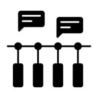 un icona design di diagramma di flusso, solido icona vettore