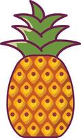illustrazione vettoriale di ananas su uno sfondo simboli di qualità premium. icone vettoriali per il concetto e la progettazione grafica.