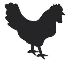 gallina silhouette azienda agricola animale vettore