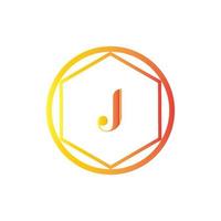 disegno dell'icona di vettore del modello di logo della lettera j