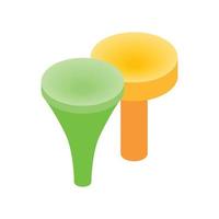 golf tees isometrico 3d icona vettore