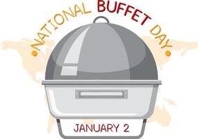 nazionale buffet giorno testo bandiera design vettore