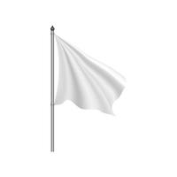 bianca bandiera agitando su il vento vettore