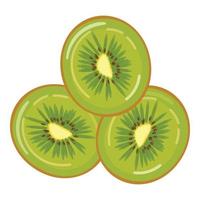 dolce Kiwi icona cartone animato vettore. frutta fetta vettore