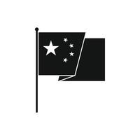 bandiera icona, semplice stile vettore