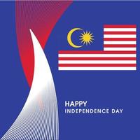 Malaysia indipendenza giorno carta design vettore
