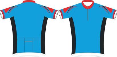 Ciclismo maglie, corto manica gli sport modello modello, Ciclismo uniforme cerniera giacca mockup, pieno vettore eps File