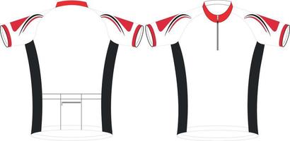 Ciclismo maglie, corto manica gli sport modello modello, Ciclismo uniforme cerniera giacca mockup, pieno vettore eps File