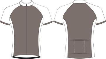 Ciclismo maglie, corto manica gli sport modello modello, Ciclismo uniforme cerniera giacca mockup, pieno vettore eps File