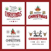 allegro Natale carta con creativo design vettore