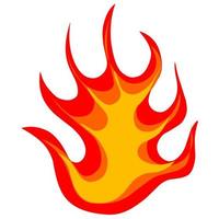 vettore illustrazione di un' rosso fuoco su un' bianca sfondo. grande per piccante, sfolgorante, fuoco loghi.