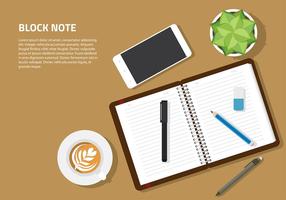 Blocco note Mockup Set vettoriale