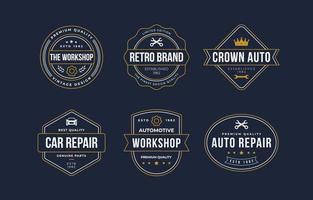 collezione di logo vintage auto mobile vettore