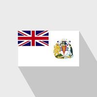 Britannico antartico territorio bandiera lungo ombra design vettore