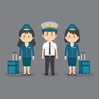 personaggi pilota e assistente di volo