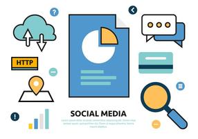 illustrazione vettoriale gratis social media