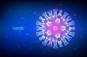 banner futuristico coronavirus 2019-ncov vettore
