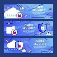 banner di sicurezza per la protezione dei dati vettore