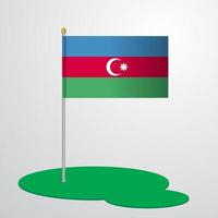 azerbaijan bandiera polo vettore