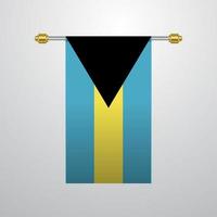 Bahamas sospeso bandiera vettore