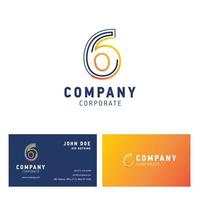 6 azienda logo design vettore