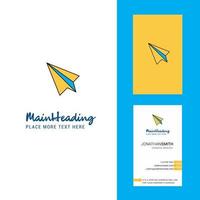 carta aereo creativo logo e attività commerciale carta verticale design vettore