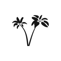 Due palme icona, semplice stile vettore