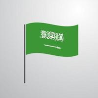 Arabia arabia agitando bandiera vettore