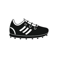 calcio scarpe nero semplice icona vettore