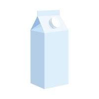 latte scatola icona, cartone animato stile vettore