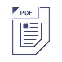 PDF file icona, cartone animato stile vettore