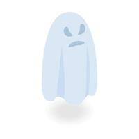 Halloween fantasma isometrico 3d icona vettore