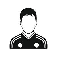 calcio giocatore nero semplice icona vettore