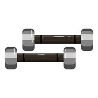 piccolo dumbell icona cartone animato vettore. fitness Palestra vettore