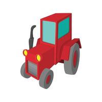 trattore cartone animato icona vettore