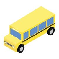 scuola autobus isometrico 3d illustrazione vettore