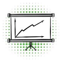 schermo freccia grafico tavola i fumetti icona vettore