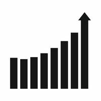 attività commerciale grafico icona, semplice stile vettore