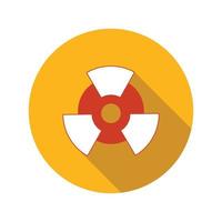 nucleare energia piatto icona vettore