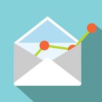 e-mail concetto piatto icona vettore