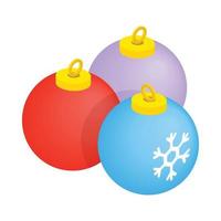 palle per il Natale albero icona vettore