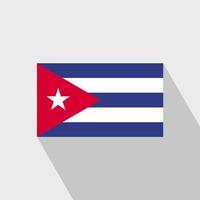 Cuba bandiera lungo ombra design vettore